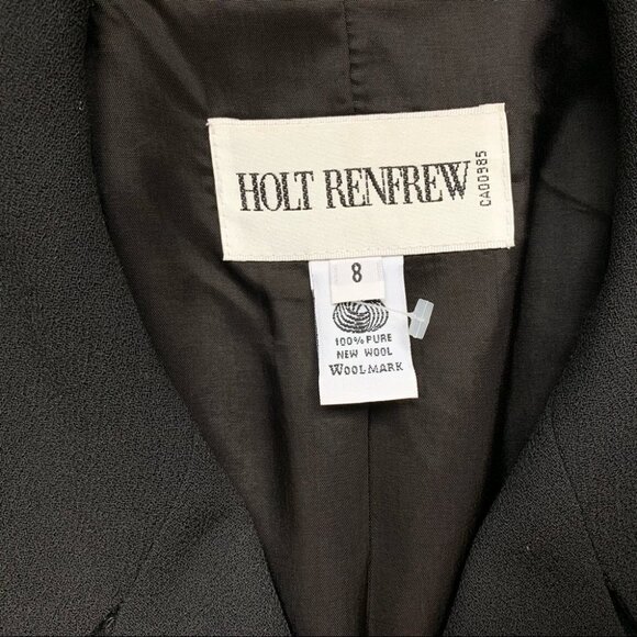 Holt Renfrew Women’s Blazer Jacket Collar Button Down Wool Vintage 90s y2k 2000s - Picture 12 of 16
